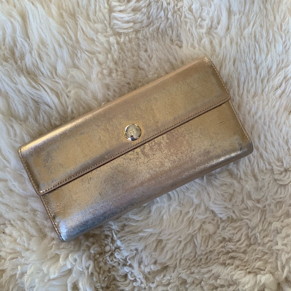 Kate Spade metallic gold wallet